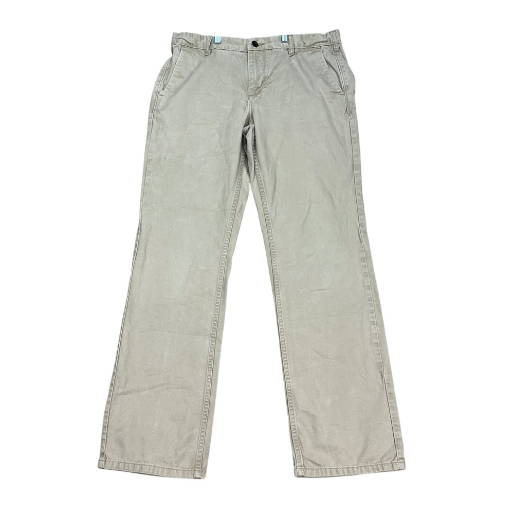 DC Shoes Chino Pants Mens 30x32 Khaki Tan Straight Leg Flat Front Classic